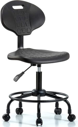 كرسي LabTech Seating LT43873 Tulip Desk Height Chair، بولي يوريثين، قاعدة أنبوبية مستديرة - عجلات in Saudi Arabia