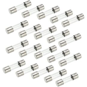 Uxcell بطيئة ضربة الزجاج خرطوشة الصمامات أنبوب الوقت تأخير الصمامات 5 مم × 20 مم 250 فولت 4A 20 قطعة in Kuwait