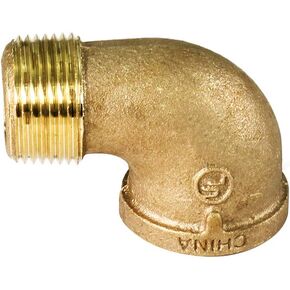 Supply Giant CSTO0100 1-Inch Brass Street Elbow 90 Degrees Lead-Free with Male & Female National Pipe Taper Threaded Fittings Brass Construction Higher Corrosion Resistance Economical & Easy to Install, 6 in Saudi Arabia