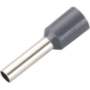 Baomain AWG 12/4.0mm² Wire Copper Crimp Connector Insulated Ferrule Pin Cord End Terminal E4018 Gray Pack of 100