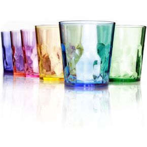 SCANDINOVIA - 13 oz Unbreakable Premium Drinking Glasses - Set of 6 - Tritan Plastic Tumbler Cups Reusable - Perfect for Gifts - BPA Free - Dishwasher Safe - Stackable in Saudi Arabia