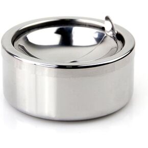 Zaoniy Stainless Steel Ashtray with lid, Cigarette Ashtray for Indoor or Outdoor Use, Ash Holder for Smokers, Desktop Smoking Ash Tray for Home Office Decoration in Saudi Arabia