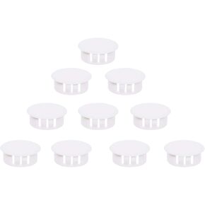 10 Pcs 5 MM Diameter Nylon Plastic Round Snap in Type Locking Furniture Hole Plugs Button Protective Cover Cap Head Color White (White 5mm/0.2inch) in Saudi Arabia