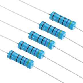 PATIKIL 105pcs Metal Film Resistor Assortment Kit 1K Ohm - 9.1K Ohm, 21 Values 3W 1% Tolerance for DIY Projects Experiments in Kuwait