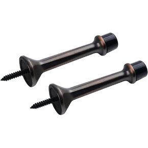 Triumph Hardware حاجز باب صلب شديد التحمل مع طرف مطاطي ناعم، سدادة باب معدنية صلبة من سبائك الزنك لحماية الجدار والباب، (أسود مطفي)، الطول 7.62 سم، Z81505 in Kuwait