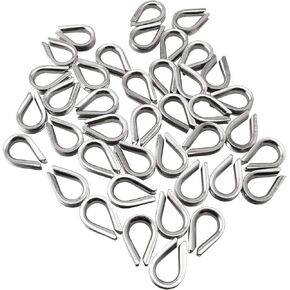 Longdex M3 Thimble 40PCS M3 304 Stainless Steel Thimbles Rope Thimble Rigging Eye Eyelet Clip End Loop for 1/8 Inch Diameter Wire Rope Cable in Kuwait