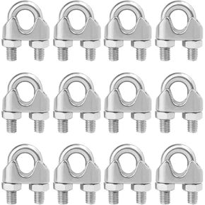 50 PCS 3/16 Cable Clamp, M5 Cable Clamp, Wire Rope Clamp for Temporary Guardrail Systems, Machinery, Equipment, Construction, and More. by GENHAKON