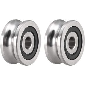 uxcell SG20 Deep U Groove Ball Track Guide Bearing 6mmx24mmx11mm Double Sealed (GCr15) Chrome Steel Bearings 2pcs