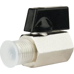 (عبوة من 2) صمام كروي صغير نحاسي 1/4 دورة من EFIELD 1/4 بوصة أنثى NPT X 1/4 بوصة صمام إغلاق ملولب NPT ذكر