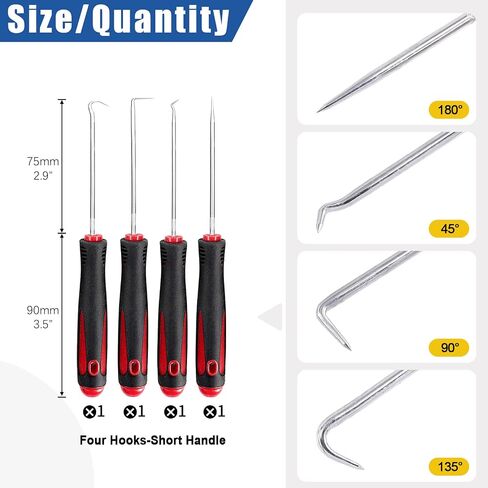Glarks 411 قطعة 32 مقاسًا SAE Universal O-Ring Kit متنوعة بما في ذلك 407 قطعة من مطاط النتريل NBR O-Ring و4 قطع اختيار وخطافات لإصلاح السباكة، وصلات إغلاق الهواء أو الغاز in Saudi Arabia