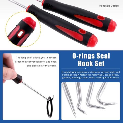 Glarks 411 قطعة 32 مقاسًا SAE Universal O-Ring Kit متنوعة بما في ذلك 407 قطعة من مطاط النتريل NBR O-Ring و4 قطع اختيار وخطافات لإصلاح السباكة، وصلات إغلاق الهواء أو الغاز in Saudi Arabia