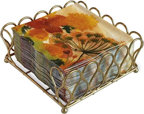 Celebrate the Home Ribbon Cocktail Napkin Caddy, Gold in Saudi Arabia