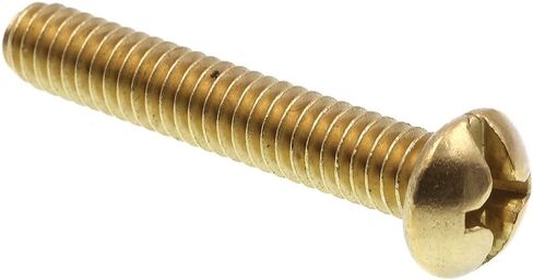 Prime-Line 9005490 Machine Screw, Round Head, Slotted/Phillips Combo, 1/4 in-20 X 1-1/2 in, Solid Brass, Pack of 50 in Saudi Arabia
