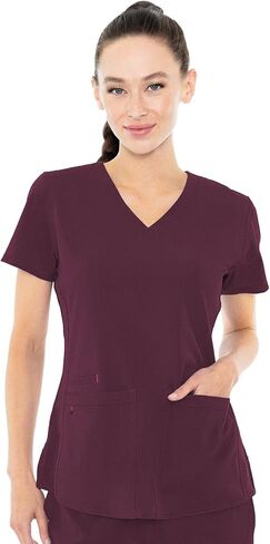Med Couture Energy Women's Racerback V-Neck Shirttail Scrub Top in Kuwait