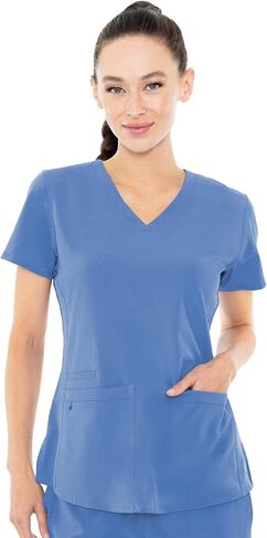 Med Couture Energy Women's Racerback V-Neck Shirttail Scrub Top in Kuwait