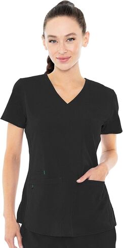 Med Couture Energy Women's Racerback V-Neck Shirttail Scrub Top in Kuwait