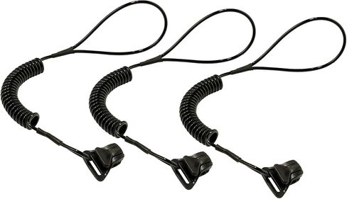Coiled Lanyard with Clamp End, No Snag Design, Easily Attaches to Hard Hat, Tools, or Small Valuables, Weight Capacity 2lbs, Ergodyne Squids 3158, 3-Pack in Kuwait