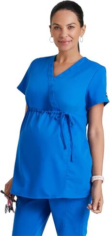 BARCO Grey's Anatomy Scrubs - Lilah Maternity Scrub Top for Women, Mock Wrap Front, Fitted Back Women's Scrub Top in Saudi Arabia