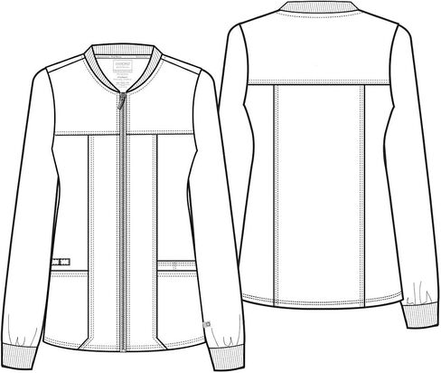 Cherokee Women Warm Up Scrubs Jacket Modern Classic Fit with Zip Front WW305AB in Saudi Arabia