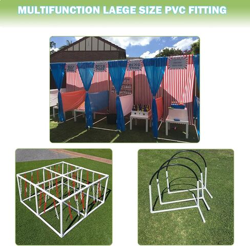 6 عبوات من تركيبات PVC ثلاثية الاتجاهات 1 1/4 بوصة، تجهيزات الكوع PVC لأنابيب SCH40 1 1/4 بوصة PVC، موصل تركيب الأنابيب البلاستيكية من فئة الأثاث لبناء هياكل PVC ومرفقات الحديقة، قفزات رشاقة الكلاب في الدفيئة in Kuwait