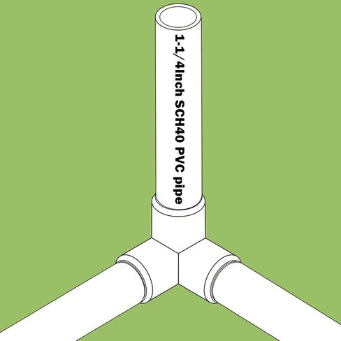 6 عبوات من تركيبات PVC ثلاثية الاتجاهات 1 1/4 بوصة، تجهيزات الكوع PVC لأنابيب SCH40 1 1/4 بوصة PVC، موصل تركيب الأنابيب البلاستيكية من فئة الأثاث لبناء هياكل PVC ومرفقات الحديقة، قفزات رشاقة الكلاب في الدفيئة in Kuwait