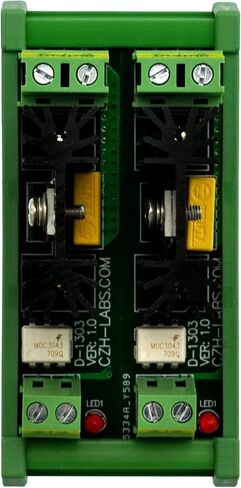 CZH-LABS DIN Rail Mount 8 Amp Solid State Relay SSR Module, in 4~32VDC, Out 100~240VAC. (1 Channel) in Saudi Arabia