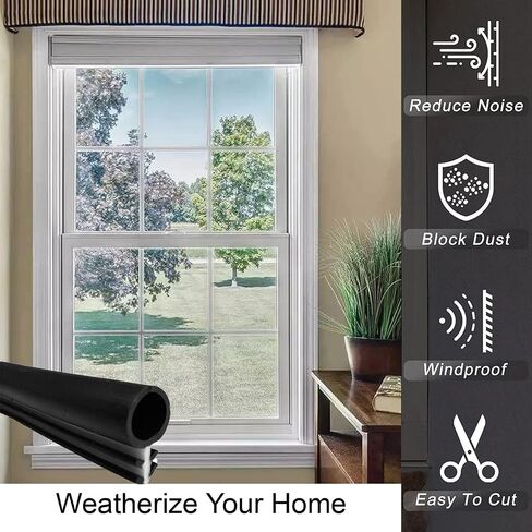 Bubble Kerf Mount Window Weatherstrip Seal 5/16" Bulb, Stiff Kerf Easily Applied to The Slot 50Ft (5/16", 50FtBlack) in Saudi Arabia