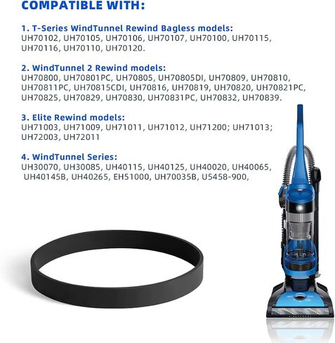 أحزمة استبدال LANMU متوافقة مع Hoover Elite Rewind بدون كيس مستقيم مكنسة WindTunnel T نماذج UH70120 UH70830 UH70800 UH70816 مقارنة بالقطعة # 562932001 (عبوتان) in Kuwait