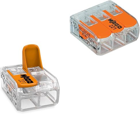 WAGO 221 Series 150 pcs Lever-Nuts Wire Connector Assortment Pack (100) 2-Port 221-412 (50) 3-Port 221-413 in Saudi Arabia