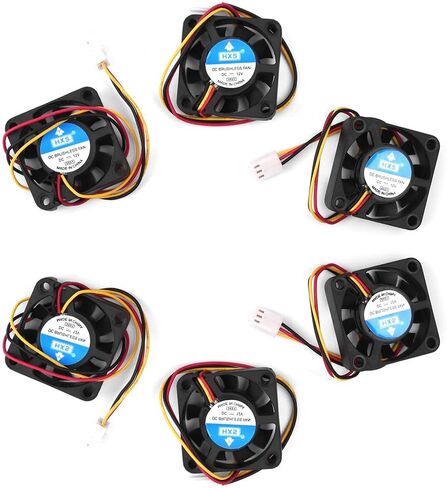 FORIOT 6 قطعة 3-Pin DC 12V الكمبيوتر وحدة المعالجة المركزية برودة مروحة تبريد صغيرة 4010 مروحة العادم الصغيرة in Kuwait