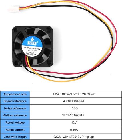 FORIOT 6 قطعة 3-Pin DC 12V الكمبيوتر وحدة المعالجة المركزية برودة مروحة تبريد صغيرة 4010 مروحة العادم الصغيرة in Kuwait