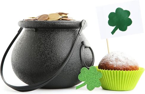 عبوة من 12 علبة من غلايات Cauldron الصغيرة من GIFTEXPRESS، وحامل حلوى من Cauldrons أسود في الهالوين، وسائكات Cauldron، ووعاء Cauldron in Saudi Arabia