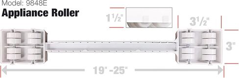 Shepherd Hardware 9603 Adjustable Aluminum Appliance Rollers, 2-Pack in Kuwait