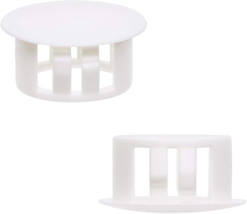 10 Pcs 5 MM Diameter Nylon Plastic Round Snap in Type Locking Furniture Hole Plugs Button Protective Cover Cap Head Color White (White 5mm/0.2inch) in Saudi Arabia