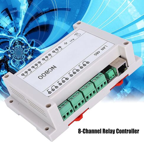 AC 10A 8-Channel Ethernet RJ45 Relay Remote Control Board Module TCP/IP Remote Controller Relay Switch with Case(White) in Saudi Arabia