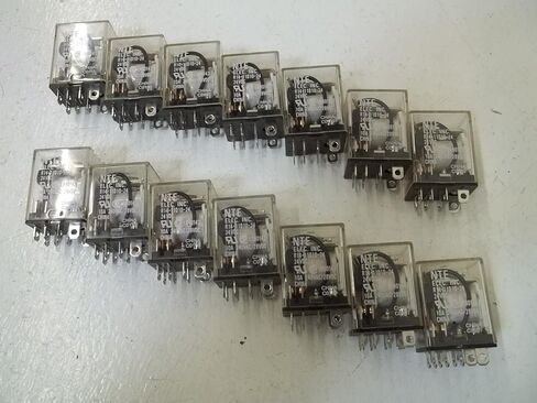 NTE Electronics R14-11D10-24 Series R14 مرحل DC للأغراض العامة، ترتيب الاتصال DPDT، 10 أمبير، 24 فولت تيار مستمر in Saudi Arabia