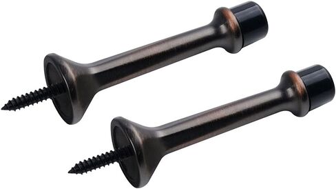 Triumph Hardware حاجز باب صلب شديد التحمل مع طرف مطاطي ناعم، سدادة باب معدنية صلبة من سبائك الزنك لحماية الجدار والباب، (أسود مطفي)، الطول 7.62 سم، Z81505 in Kuwait
