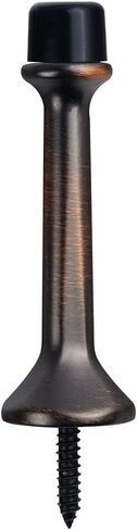 Triumph Hardware حاجز باب صلب شديد التحمل مع طرف مطاطي ناعم، سدادة باب معدنية صلبة من سبائك الزنك لحماية الجدار والباب، (أسود مطفي)، الطول 7.62 سم، Z81505 in Kuwait