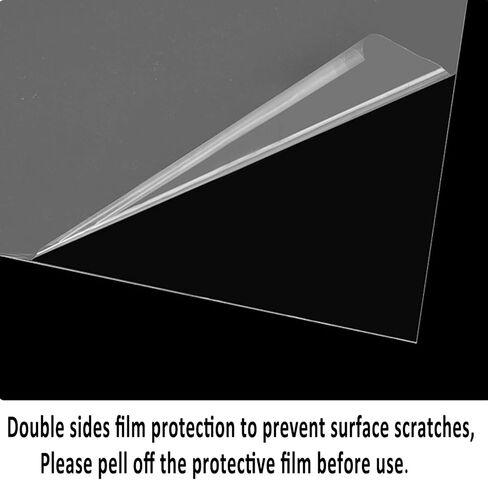 صفائح زجاج شبكي من الأكريليك الشفاف بسمك 8 × 10 بوصة 0.04 بوصة، لوح زجاجي بلاستيكي بليكسي مع أفلام واقية لمشاريع الصياغة، واستبدال زجاج إطار الصورة، ومشاريع العرض التي تصنعها بنفسك، والرسم (6 عبوات) in Kuwait