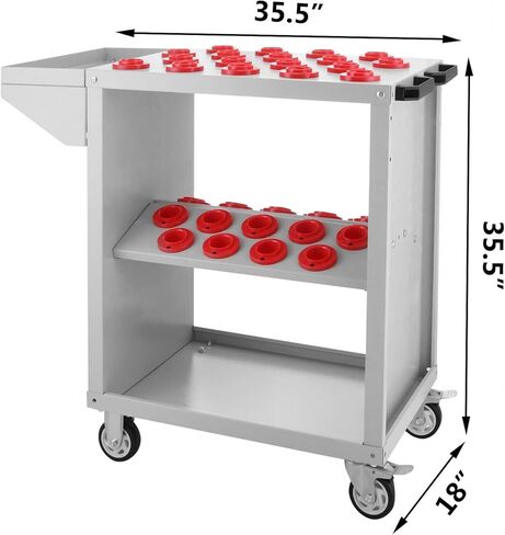 عربة أدوات Mophorn 40 حامل أدوات مستدق، عربة أدوات CNC بسعة 35 عربة خدمة CAT40 BT40 مع عجلات شديدة التحمل (سعة BT40 35) in Kuwait