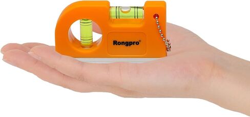 RONGPRO Magnetic Small Pocket Level Tool, Spirit Level Metal Keychain Hook Easy Carry and Storage, Premium Picture Hanging Tool with two Bubble - 2 pack in Kuwait