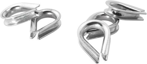 Longdex M3 Thimble 40PCS M3 304 Stainless Steel Thimbles Rope Thimble Rigging Eye Eyelet Clip End Loop for 1/8 Inch Diameter Wire Rope Cable in Kuwait