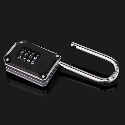 Repeatable Code Combination Lock,Heavy Duty Outdoor Waterproof Lock,4 -Digit Number Combination Lock,Long Lock, Padlock,Combination Lock,Gym Storage Cabinet Lock,SuitableforDoor,School,Gym,Black,1PCS in Saudi Arabia