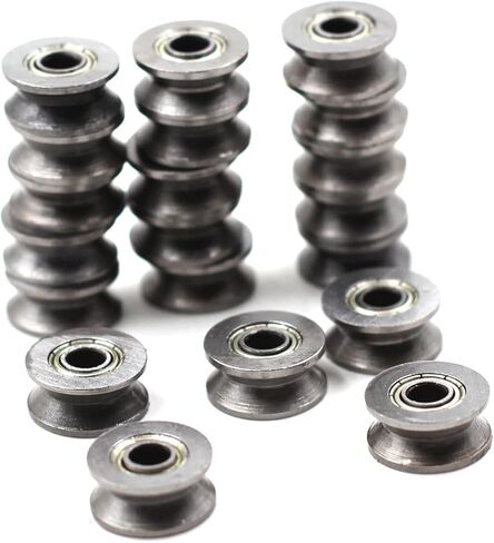 10pc V624ZZ Bearing Steel Sealed Ball Bearings V Groove Ball Bearing Pulley 4x13x6mm/0.15"x 0.51"x 0.23" in Saudi Arabia