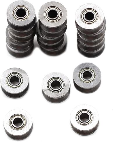 10pc V624ZZ Bearing Steel Sealed Ball Bearings V Groove Ball Bearing Pulley 4x13x6mm/0.15"x 0.51"x 0.23" in Saudi Arabia