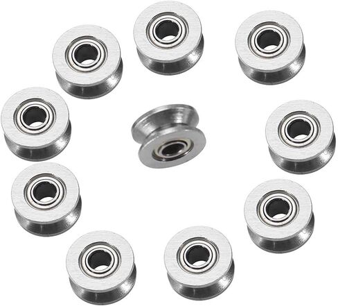 10pc V624ZZ Bearing Steel Sealed Ball Bearings V Groove Ball Bearing Pulley 4x13x6mm/0.15"x 0.51"x 0.23" in Saudi Arabia