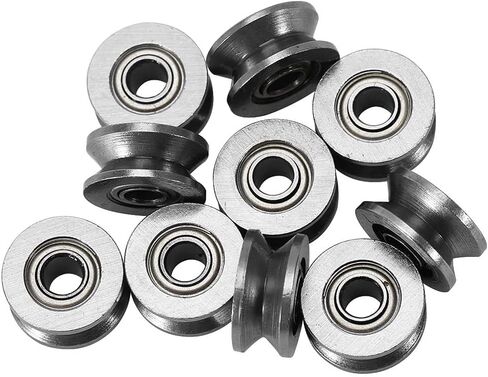 10pc V624ZZ Bearing Steel Sealed Ball Bearings V Groove Ball Bearing Pulley 4x13x6mm/0.15"x 0.51"x 0.23" in Saudi Arabia
