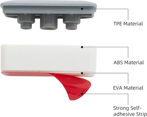 مصد مقعد المرحاض 4 قطع من YiePhiot مع لاصق قوي، طقم مصد مقعد بديل عالمي بقاعدة رمادية للمنزل والفنادق والمستشفيات والمدرسة in Kuwait