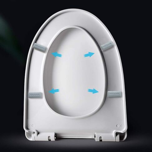 مصد مقعد المرحاض 4 قطع من YiePhiot مع لاصق قوي، طقم مصد مقعد بديل عالمي بقاعدة رمادية للمنزل والفنادق والمستشفيات والمدرسة in Kuwait