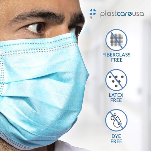 ASTM المستوى 2 أقنعة الوجه الزرقاء المكونة من 3 طبقات من PlastCare USA (صندوق مكون من 50 قطعة) in Saudi Arabia